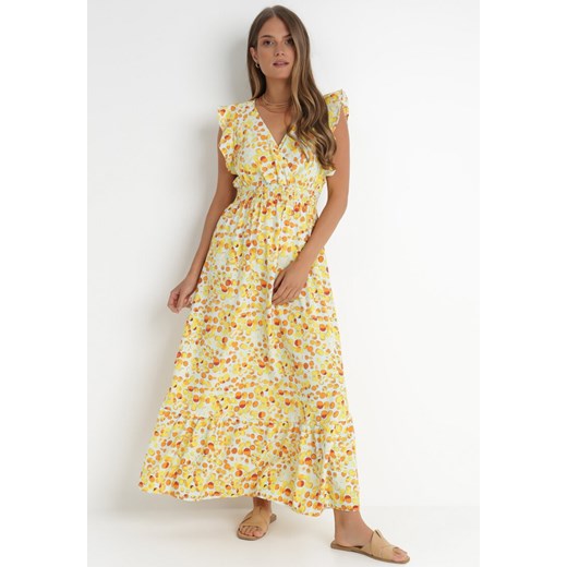 Żółta Sukienka Timaia ze sklepu Born2be Odzież w kategorii Sukienki - zdjęcie 141342183