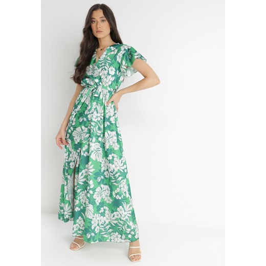 Zielona Sukienka Auclair ze sklepu Born2be Odzież w kategorii Sukienki - zdjęcie 141372192