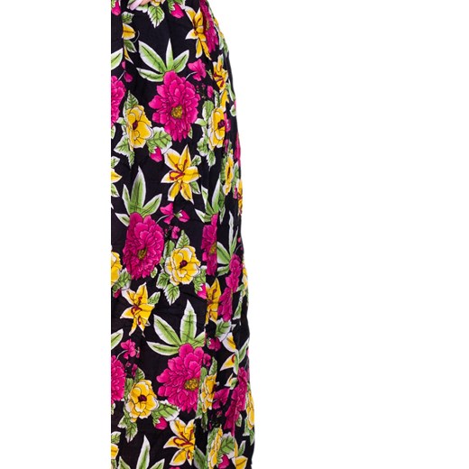 Długa czarno różowa sukienka w kwiaty /H2-K68 UB160 K68/ M/L Pantofelek24.pl Jacek Włodarczyk