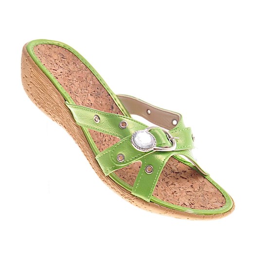 Klapki damskie Pantofelek24 białe bez zapięcia 