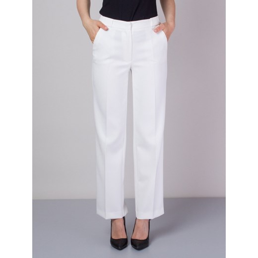 Klasyczne białe spodnie garniturowe Willsoor 42 okazyjna cena Willsoor