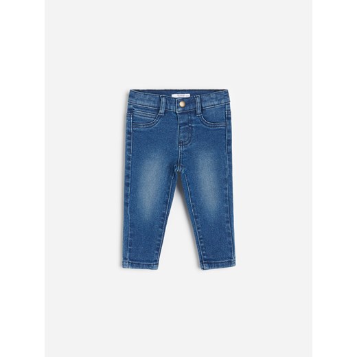 Reserved - Elastyczne jeansy slim - Granatowy Reserved 86 okazja Reserved