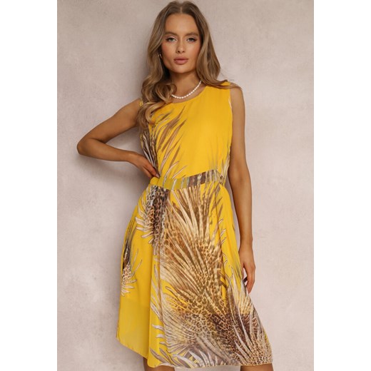 Żółta Sukienka Caniolea ze sklepu Renee odzież w kategorii Sukienki - zdjęcie 141442584