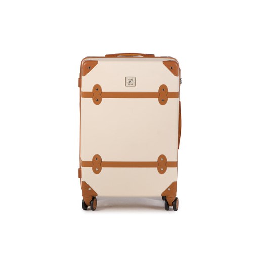Semi Line Średnia Twarda Walizka T5506-3 Beżowy Semi Line 00 MODIVO