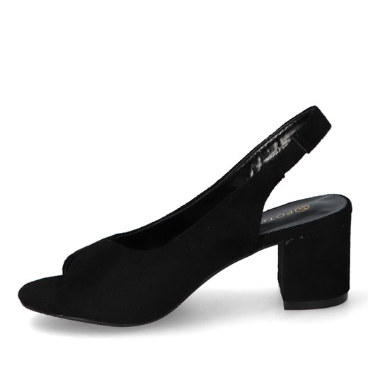 Sandały Potocki 22-21014BK Czarne Zamsz Potocki 38 promocja Arturo-obuwie