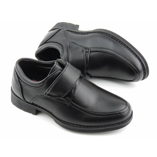 Eleganckie półbuty wizytowe, buty komunijne - American Club KOM 37/22, czarne ze sklepu ulubioneobuwie w kategorii Buty komunijne - zdjęcie 141456120