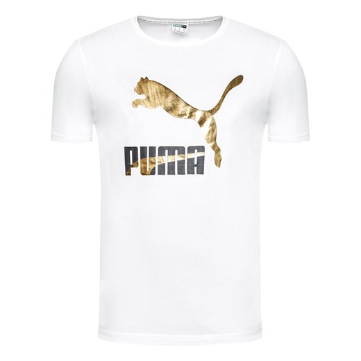 Puma T-Shirt Classics Logo Tee 530089 Biały Regular Fit Puma M MODIVO okazyjna cena