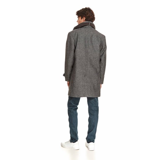 Płaszcz klasyczny z wełnianej tkaniny Top Secret XL okazyjna cena Top Secret