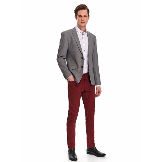 Spodnie z fakturą slim fit ze sklepu Top Secret w kategorii Spodnie męskie - zdjęcie 141518240