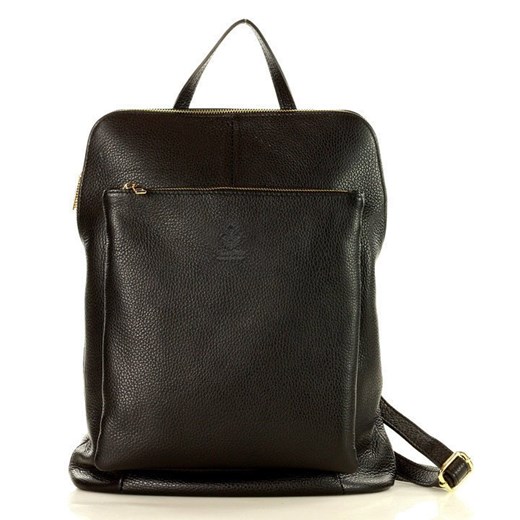 Duży plecak damski A4 skórzany torebko plecak biznesowy - MARCO MAZZINI czarny Mazzini uniwersalny okazja Verostilo