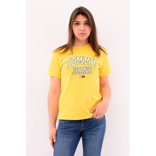 t-shirt damski tommy hilfiger dw0dw09075 żółty ze sklepu Royal Shop w kategorii Bluzki damskie - zdjęcie 141564301