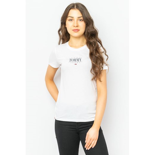t-shirt damski tommy jeans biały ze sklepu Royal Shop w kategorii Bluzki damskie - zdjęcie 141564983