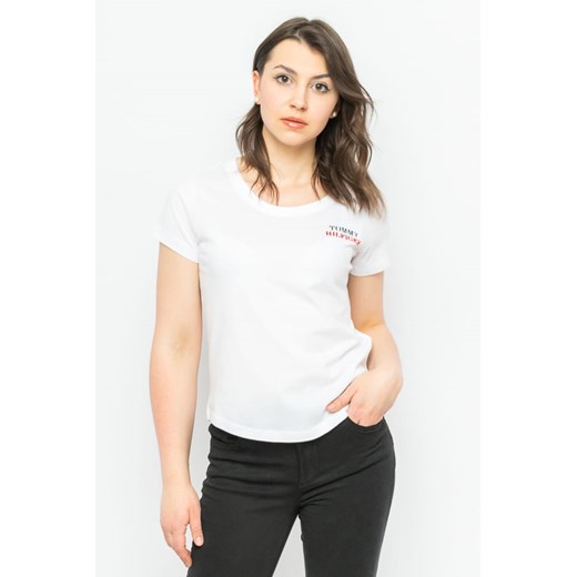 t-shirt damski tommy hilfiger uw0uw03241 biały ze sklepu Royal Shop w kategorii Bluzki damskie - zdjęcie 141566994