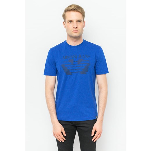 t-shirt męski armani jeans 6y6t66 6jpfz niebieski ze sklepu Royal Shop w kategorii T-shirty męskie - zdjęcie 141567452