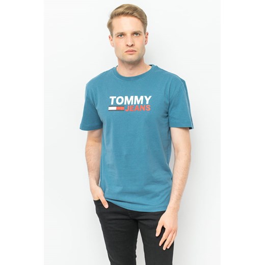 T-SHIRT MĘSKI TOMMY JEANS NIEBIESKI (S) Tommy Hilfiger XXL wyprzedaż Royal Shop