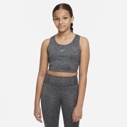 Koszulka bez rękawów dla dużych dzieci (dziewcząt) Nike Yoga Dri-FIT - Szary Nike XS Nike poland