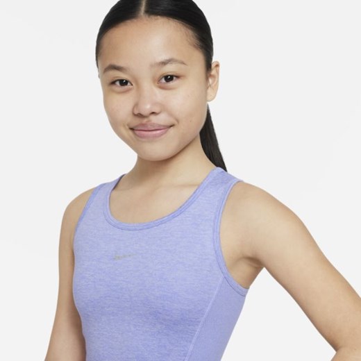 Koszulka bez rękawów dla dużych dzieci (dziewcząt) Nike Yoga Dri-FIT - Fiolet Nike XS Nike poland