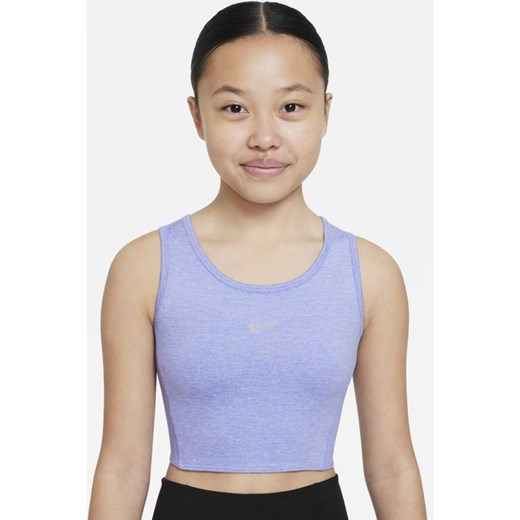 Koszulka bez rękawów dla dużych dzieci (dziewcząt) Nike Yoga Dri-FIT - Fiolet Nike XS Nike poland