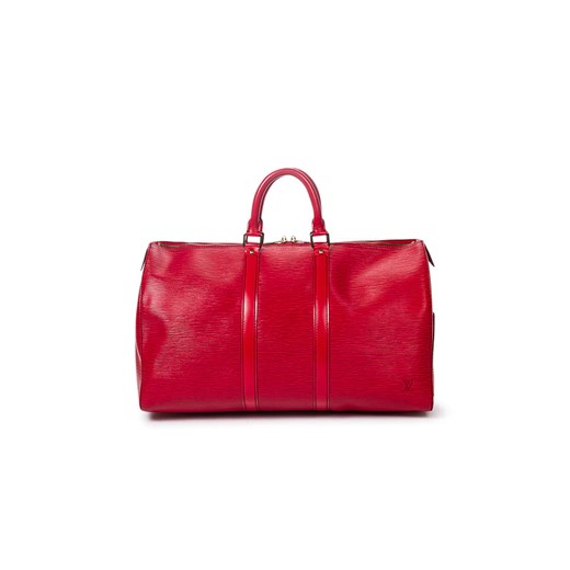 Skórzana torba "Keepall" w kolorze czerwonym - 48 x 28 x 20 cm Louis Vuitton onesize Limango Polska
