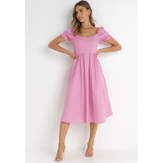 Różowa Sukienka Maryrien ze sklepu Born2be Odzież w kategorii Sukienki - zdjęcie 141614263
