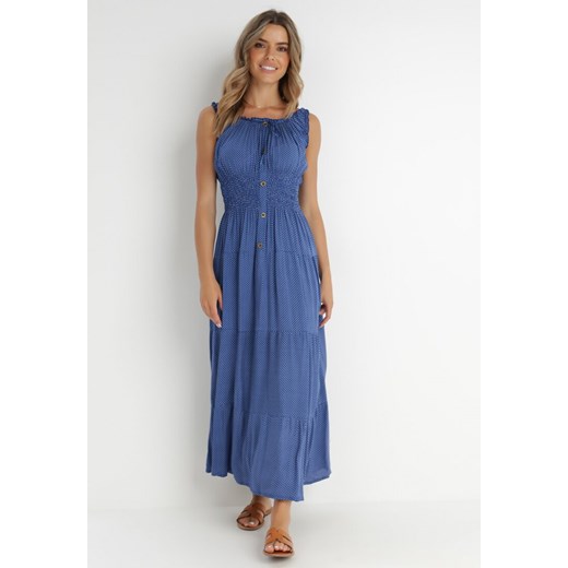 Niebieska Sukienka Abill ze sklepu Born2be Odzież w kategorii Sukienki - zdjęcie 141614304