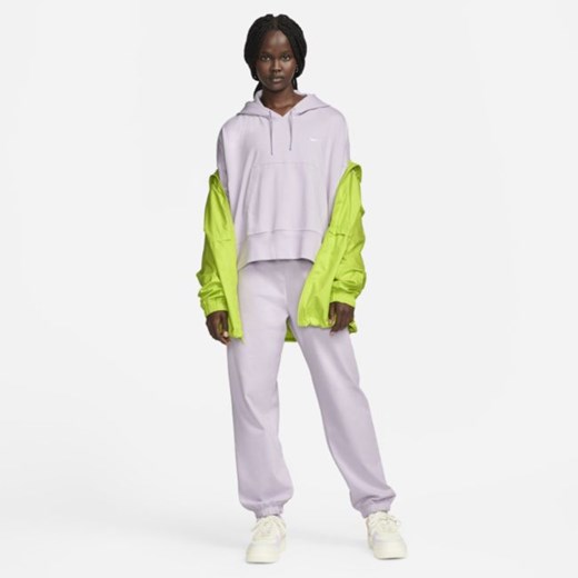 Damska bluza z kapturem o kroju oversize z dżerseju Nike Sportswear - Fiolet Nike S okazja Nike poland
