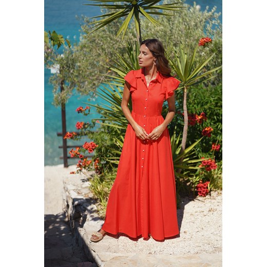 Czerwona bawełniana sukienka Arden Lidia Kalita 36 Lidia Kalita