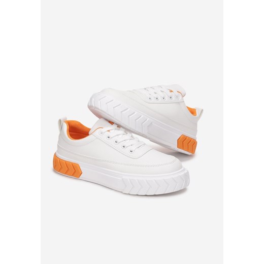 Biało-Pomarańczowe Sneakersy Aegippe Renee 39 renee.pl