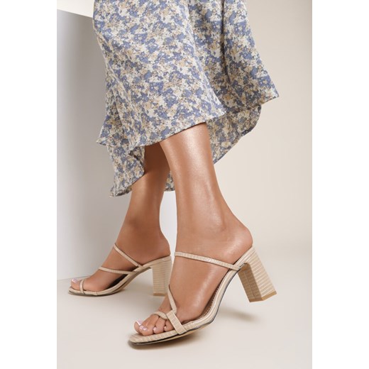 Beżowe Klapki Sirenah Renee 41 wyprzedaż renee.pl