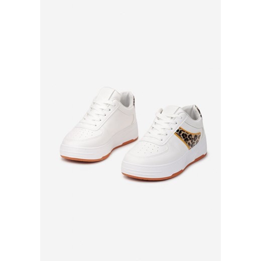 Biało-Panterkowe Sneakersy Phellythia 37 born2be.pl