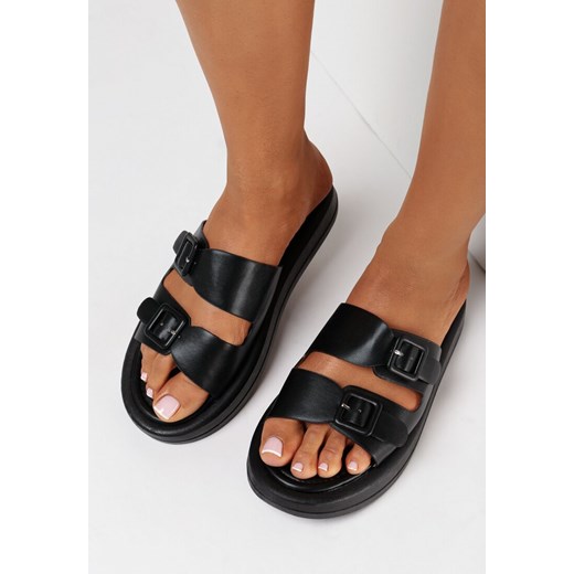 Czarne Klapki Sophine 37 born2be.pl