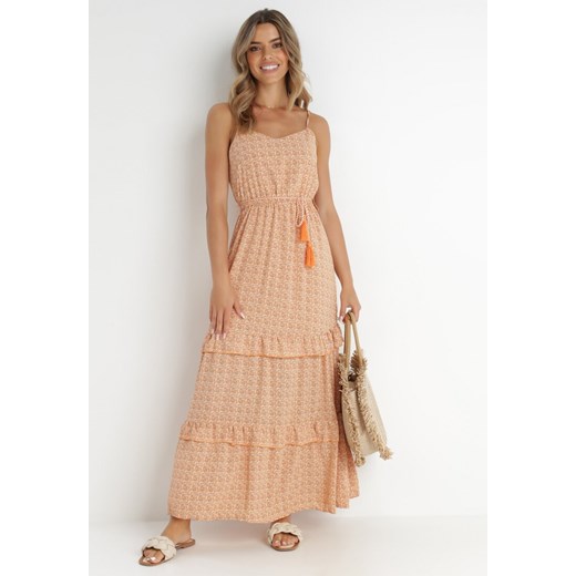 Pomarańczowa Sukienka Darcy ze sklepu Born2be Odzież w kategorii Sukienki - zdjęcie 141713491