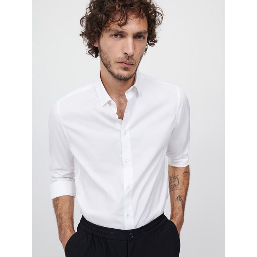Reserved - Bawełniana koszula slim fit - Biały Reserved XS Reserved