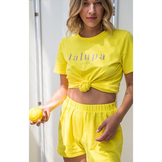 LA109 T-shirt z napisem LALUPA sea life, Kolor żółty, Rozmiar L, LaLupa Lalupa S Primodo