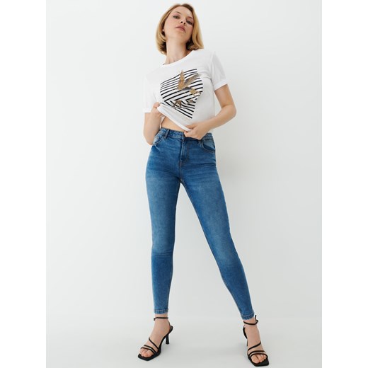 Mohito - Jeansy skinny - Niebieski Mohito 38 Mohito