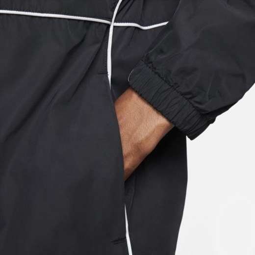 Męska kurtka z tkaniny z kapturem i zamkiem na całej długości Nike Air - Czerń Nike L Nike poland