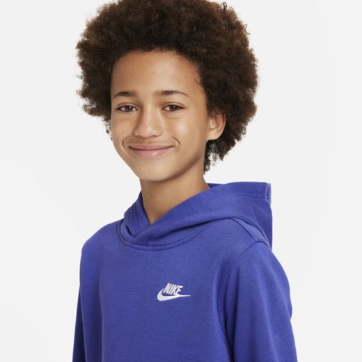 Bluza z kapturem dla dużych dzieci Nike Sportswear Club - Niebieski Nike M okazja Nike poland