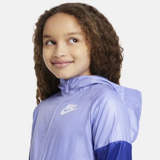Kurtka dla dużych dzieci (dziewcząt) Nike Sportswear Windrunner - Fiolet Nike S Nike poland