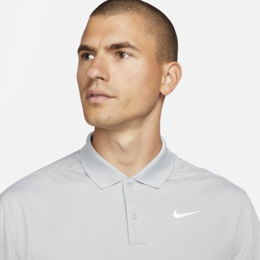 Męska koszulka polo do golfa z długim rękawem Nike Dri-FIT Victory - Szary Nike XL Nike poland