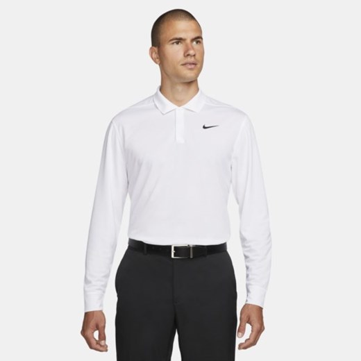 Męska koszulka polo do golfa z długim rękawem Nike Dri-FIT Victory - Biel Nike M Nike poland