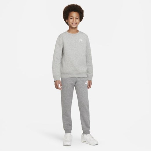 Bluza dresowa dla dużych dzieci (chłopców) Nike Sportswear Club - Szary Nike XS Nike poland