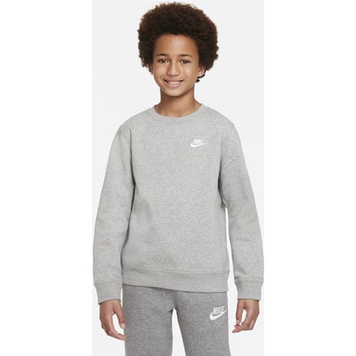 Bluza dresowa dla dużych dzieci (chłopców) Nike Sportswear Club - Szary Nike M Nike poland