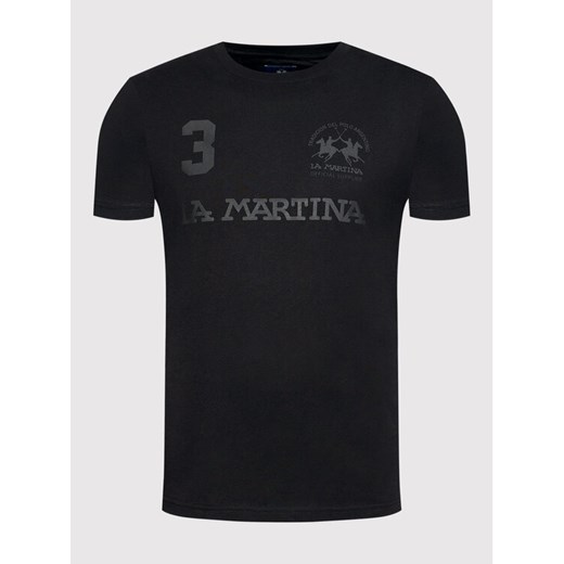 La Martina T-Shirt SMR309 JS206 Czarny Regular Fit La Martina L wyprzedaż MODIVO