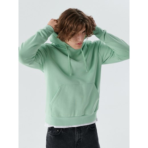 Cropp - Zielona bluza z kapturem - Zielony Cropp L Cropp