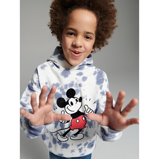 Reserved - Bluza z kapturem Mickey Mouse - Kremowy Reserved 128 okazyjna cena Reserved