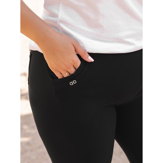 Spodnie damskie legginsy Plus Size 160PLR - czarne Edoti.com 4XL Edoti.com