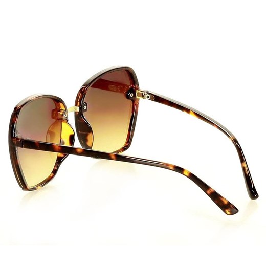Minimalistyczne okulary przeciwsłoneczne MAZZINI GLAMOUR brąz Looks Style Eyewaer uniwersalny Verostilo