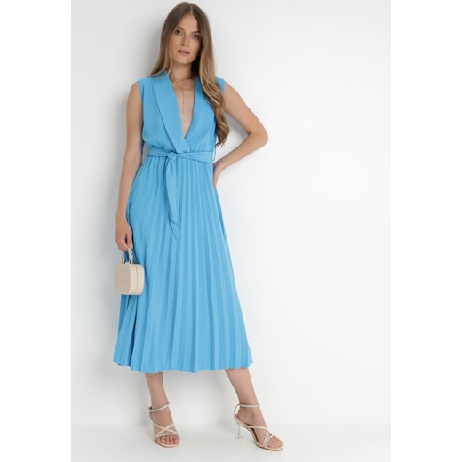 Jasnoniebieska Sukienka Ymir ze sklepu Born2be Odzież w kategorii Sukienki - zdjęcie 141769602