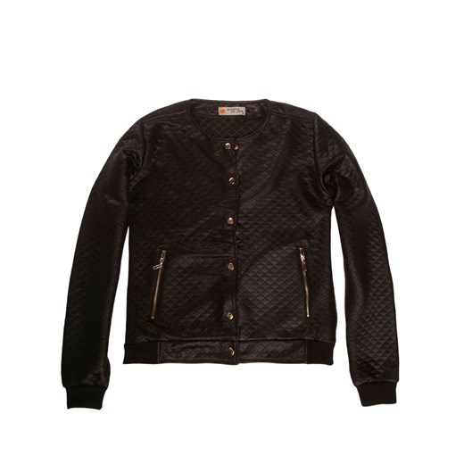 BLUZA DAMSKA PIKOWANA, ROZPINANA, Z GUZIKAMI, Z KIESZENIAMI txm24-pl czarny bluza