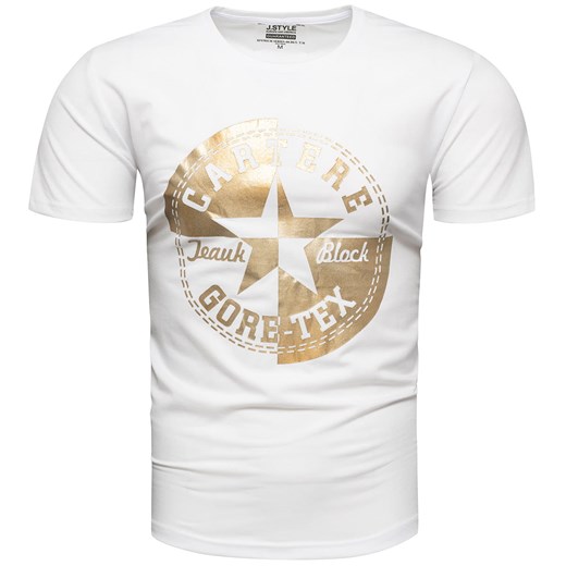 Koszulka męska biała Recea ze sklepu Recea.pl w kategorii T-shirty męskie - zdjęcie 141826643